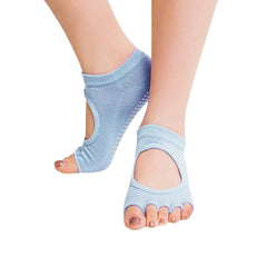 Open Toe Anti-Slip Yoga Socks for Women - Size 34-39 (EUR)