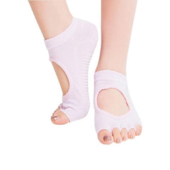 Open Toe Anti-Slip Yoga Socks for Women - Size 34-39 (EUR)