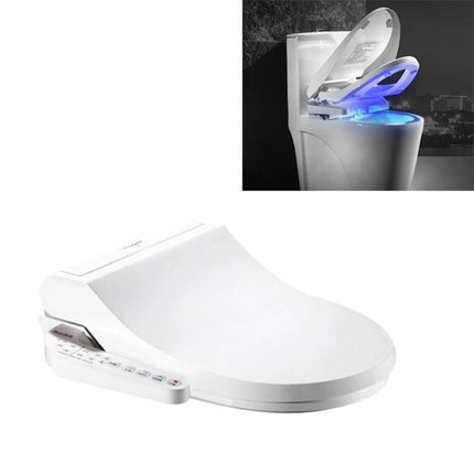 Comfortable U-Shaped Heated Toilet Seat with Auto Cleaning - white heated bidet seat with control panel, durable PP, fits standard 515x474x159mm toilets
