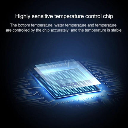 Comfortable U-Shaped Heated Toilet Seat with Auto Cleaning showing a highly sensitive temperature control chip illustration for stable heating and auto clean