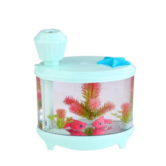 Aromatic Fish Tank Ultrasonic Humidifier and Air Purifier with LED Night Light - 460ML