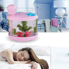 Aromatic Fish Tank Ultrasonic Humidifier and Air Purifier with LED Night Light - 460ML