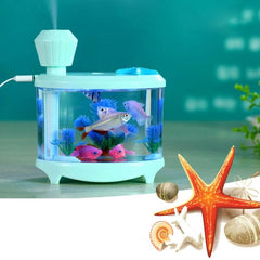 Aromatic Fish Tank Ultrasonic Humidifier and Air Purifier with LED Night Light - 460ML