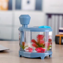 Aromatic Fish Tank Ultrasonic Humidifier and Air Purifier with LED Night Light - 460ML