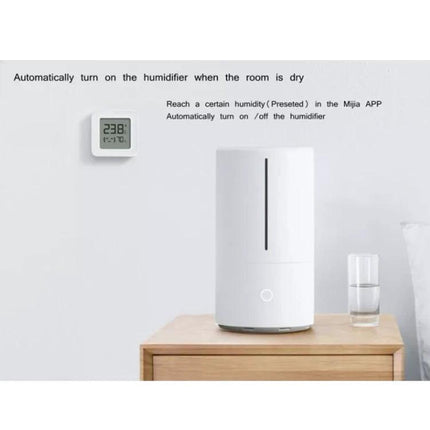 Xiaomi Mijia Bluetooth Temperature and Humidity Thermometer for Home Use monitoring bedroom humidity to auto‑turn on humidifier