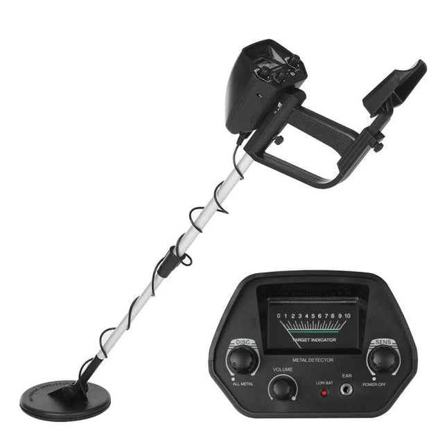 Waterproof Underground Metal Detector for Outdoor Treasure Hunting handheld unit with coil and control panel ready for beach or park use