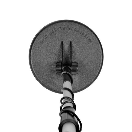 Waterproof Underground Metal Detector for Outdoor Treasure Hunting - top view of round search coil and shaft