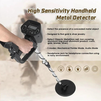 Waterproof Underground Metal Detector for Outdoor Treasure Hunting handheld high-sensitivity metal detector for beaches parks and shallow water searches