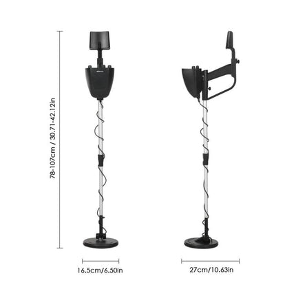Waterproof Underground Metal Detector for Outdoor Treasure Hunting, adjustable shaft and coil, waterproof design for beach and park searches