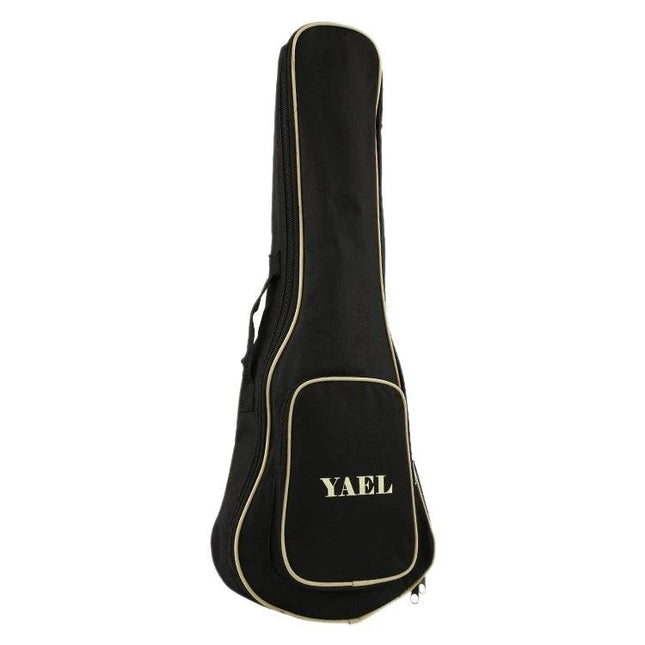 Protective Bag for 23-Inch Ukulele During Travel and Daily Use - slim black padded gig bag with shoulder strap and front pocket