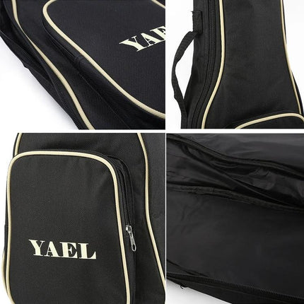 Bale Ukulele Bag for Daily Music Travel and Storage - black padded commuting case with front pocket and handle
