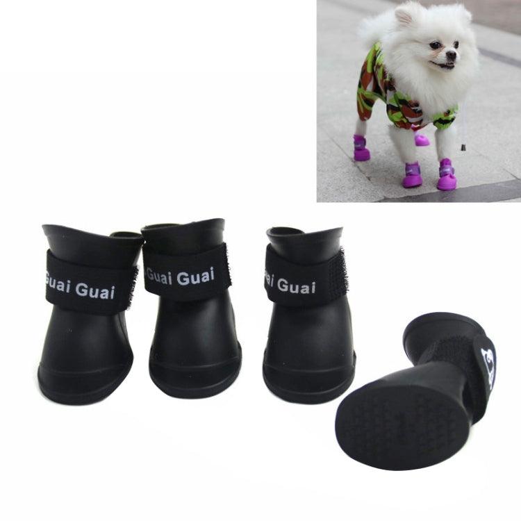 Charming Rainbow Dog Boots for Pups - Waterproof Rubber Rain Shoes, Size S