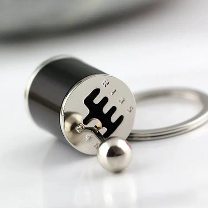 Elegant Six-Speed Manual Shift Gear Keychain for Keys