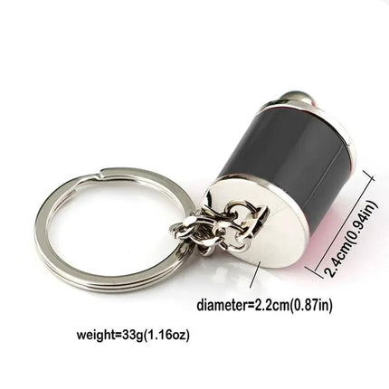 Elegant Six-Speed Manual Shift Gear Keychain for Keys