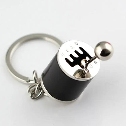 Elegant Six-Speed Manual Shift Gear Keychain for Keys