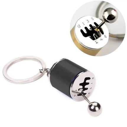 Elegant Six-Speed Manual Shift Gear Keychain for Keys