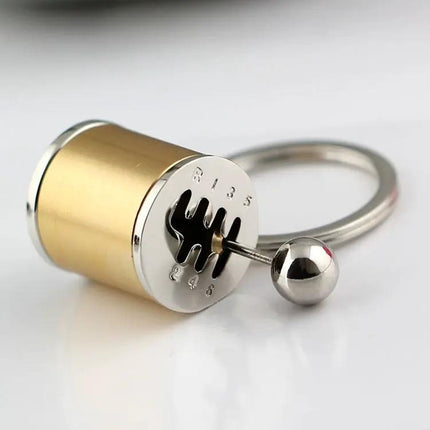 Elegant Six-Speed Manual Shift Gear Keychain for Keys