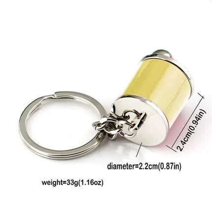 Elegant Six-Speed Manual Shift Gear Keychain for Keys