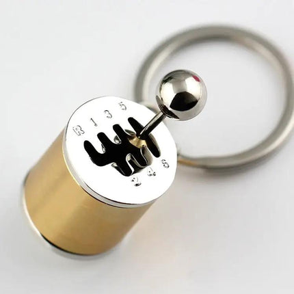 Elegant Six-Speed Manual Shift Gear Keychain for Keys