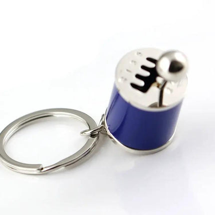 Elegant Six-Speed Manual Shift Gear Keychain for Keys