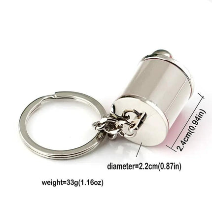 Elegant Six-Speed Manual Shift Gear Keychain for Keys