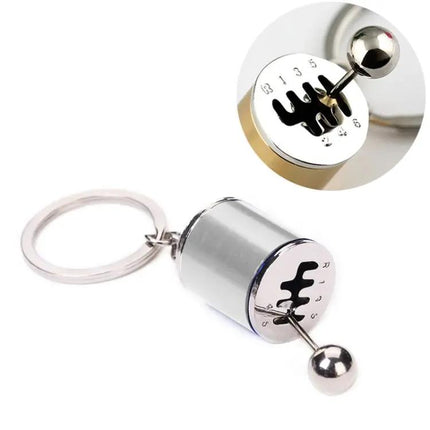 Elegant Six-Speed Manual Shift Gear Keychain for Keys