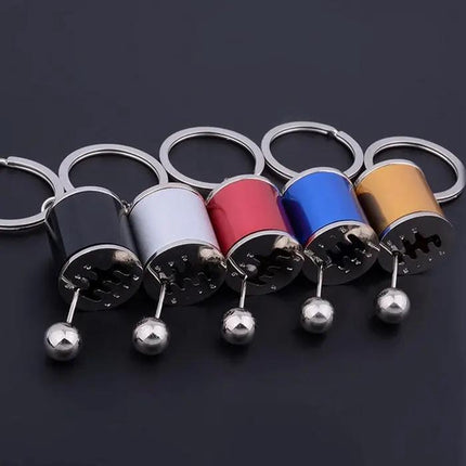 Elegant Six-Speed Manual Shift Gear Keychain for Keys