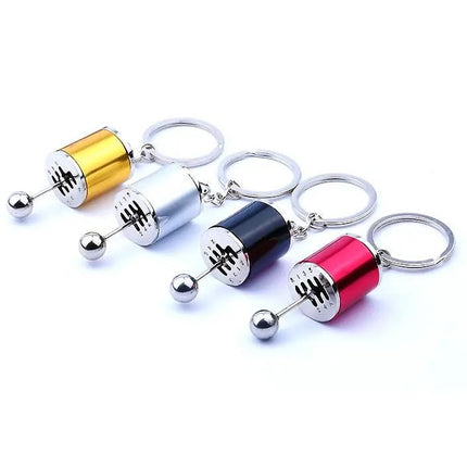 Elegant Six-Speed Manual Shift Gear Keychain for Keys