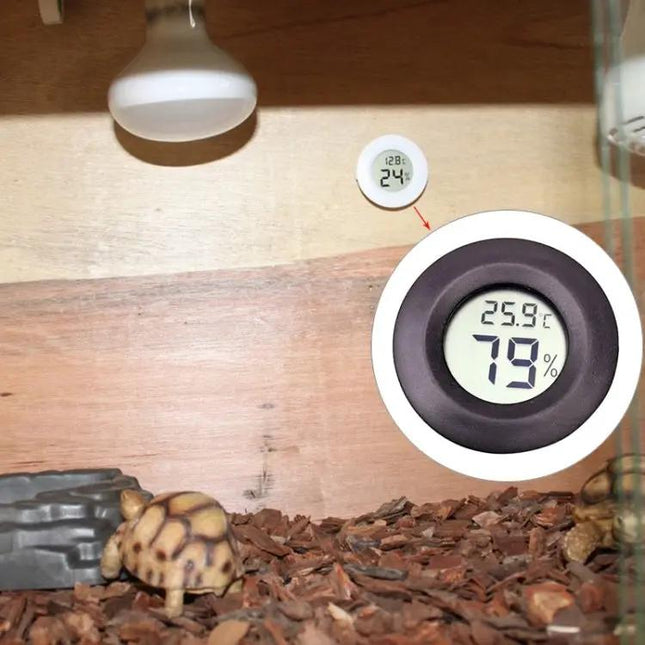 Reptile Enclosure Digital Round Thermometer and Hygrometer