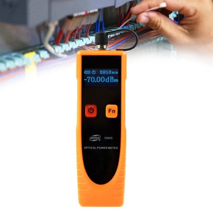 Benetech Optic Power Meter for Fiber Network Testing handheld device measuring -70.00 dBm in fiber patch panel maintenance