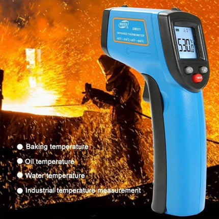 Benetech Handheld Infrared Thermometer for Cooking measuring hot grill grates and oil with laser aiming and 12:1 distance-to-spot