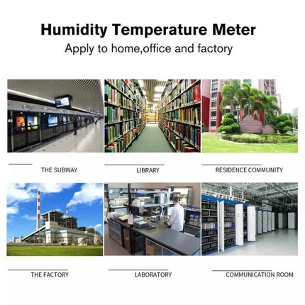 Benetech Digital Humidity and Temperature Measurement Device for Indoor Use - LCD display showing humidity and temperature for home, office, lab