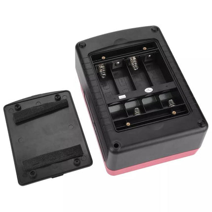 Benetech High Voltage Insulation and Resistance Tester open battery compartment showing battery springs and cover