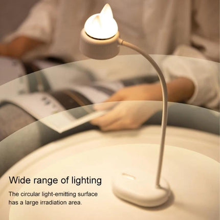 Cat-Shaped LED Lamp for Daily Desk and Night Use - flexible gooseneck bedside reading lamp reducing eye strain
