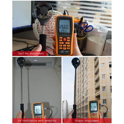 Benetech Anemometer for Measuring Wind Speed and Temperature handheld device measuring indoor vents and outdoor wind speed and temperature