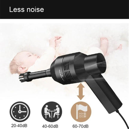 Handheld Portable USB Suction Cleaner for Keyboards and Laptops - low noise portable vacuum for desks and laptops, strong suction, ideal for office or student use