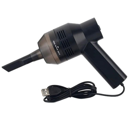 Handheld Portable USB Suction Cleaner for Keyboards and Laptops shown with slim nozzle and USB cable for quick dust removal