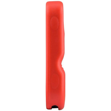 Wintact Digital Thermometer Anemometer for Wind Speed and Temperature - red side view with ergonomic grip and protective casing