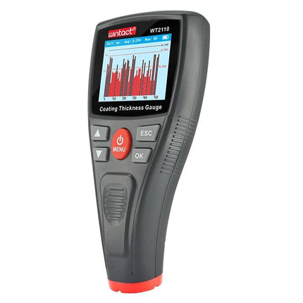 Wintact Coating Thickness Gauge with Color Screen for Metal Coatings handheld meter showing color screen graph for measuring painted steel and aluminum