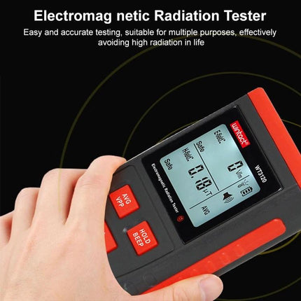 Wintact Radiation Tester For Electric And Magnetic Fields In Homes handheld device measuring EMF near appliances and routers