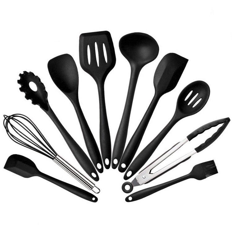 Versatile 10-Piece Silicone Kitchen Utensil Set with Essential Cooking Tools