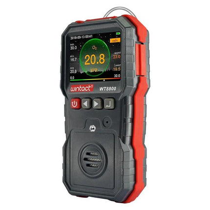 Wintact Portable Oxygen Monitor for Safety Detection Alarm compact WT8800 with color screen showing 20.8% O2 for industrial safety monitoring