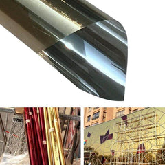 UV Reflective One Way Privacy Window Film 90cm x 1m installed roll showing reflective silver film reducing glare and providing daytime one-way privacy