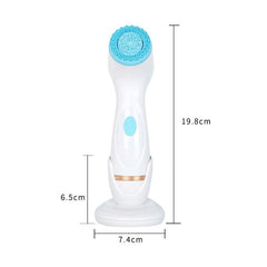 Rechargeable Silicone Ultrasonic Facial Cleansing Device with Vibration Technology