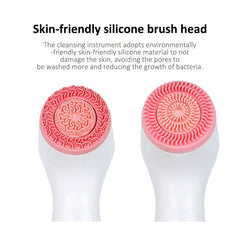 Rechargeable Silicone Ultrasonic Facial Cleansing Device with Vibration Technology