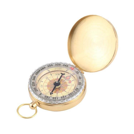 Brass Pocket Compass With Luminous Display For Outdoor Navigation compact brass pocket compass with luminous dial for hikers and campers