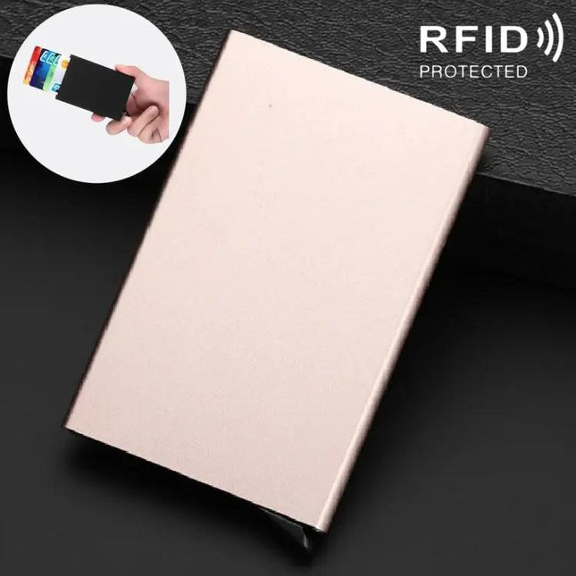 Antimagnetic Card Holder for Business Cards With Easy Pop-Up