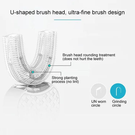Vwhite Silicone Electric Toothbrush With 3 Cleaning Modes