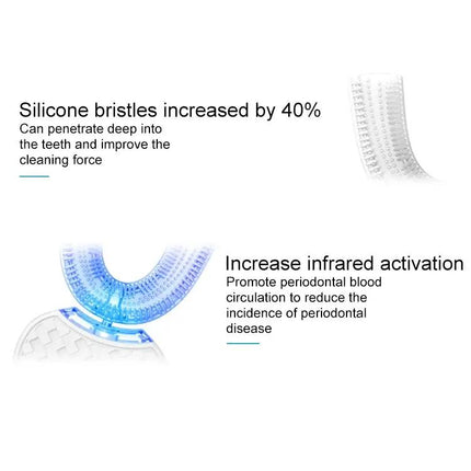 Vwhite Silicone Electric Toothbrush With 3 Cleaning Modes