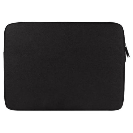 Oxford Cloth Protective Bag for Laptops Up to 15.6 Inches, Various Colors - Black zipper sleeve for students and professionals